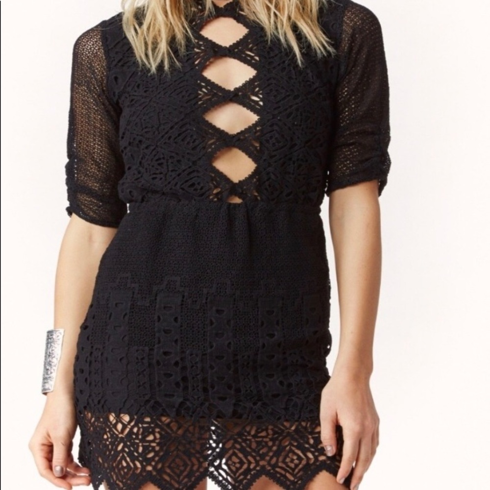 Jen’s Pirate Booty black cutout open back dress